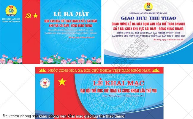 file vector phong san khau phong nen khai mac giao luu the thao